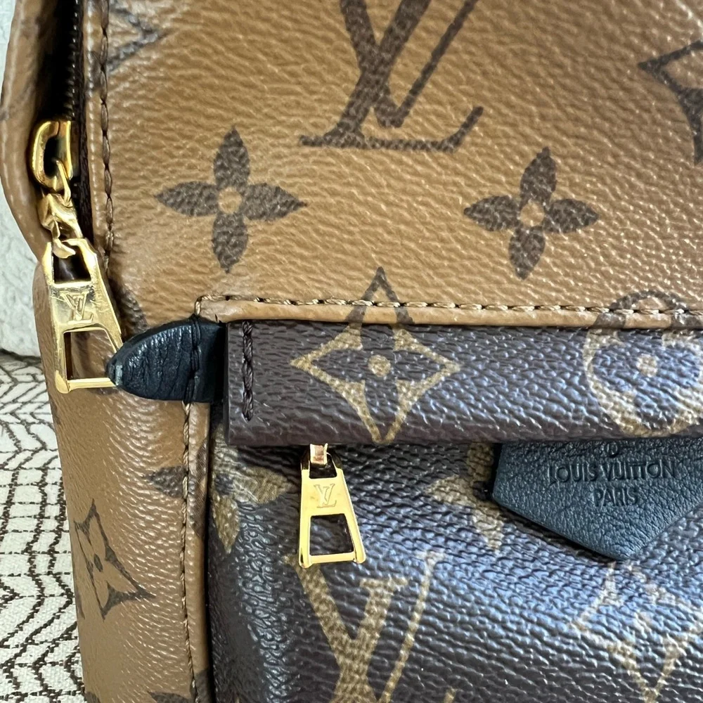Pre-loved Louis Vuitton Mini Palm Springs Backpack in Reverse Monogram - Picture 4 of 16